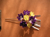 ビラかんざし（紫×白×黄）
